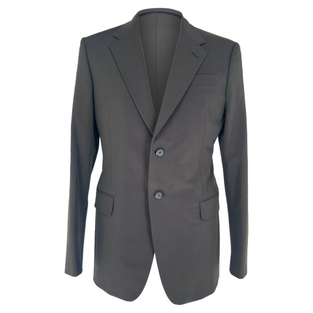 Prada Single-Breasted Blazer with Pockets in Brown Polyester